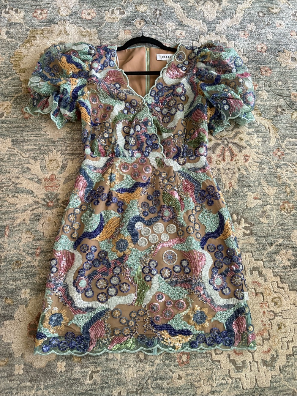 Elliatt Multicolor Embroidered Mini Dress - Pastel Mix - Picture 1 of 4